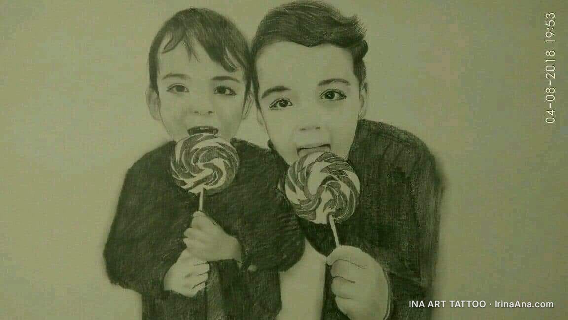 Portrete în creion